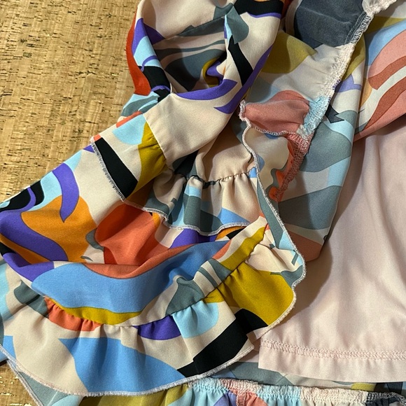 JODIFL Multicolor Abstract Ruffle Dress - Picture 3 of 6